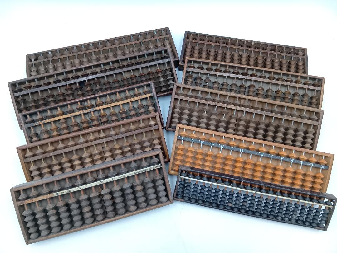 昭和レトロ　そろばん　五つ玉　10個セット　まとめ売り　アンティーク