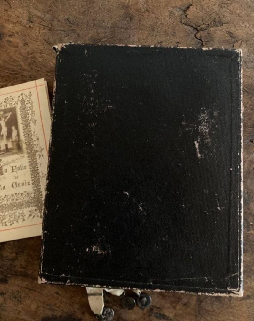 フランス アンティーク モノグラム 聖書 祈祷書 装飾 古書 ヴィンテージ 希少