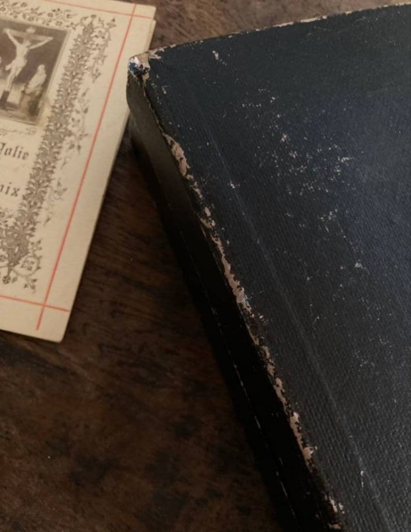 フランス アンティーク モノグラム 聖書 祈祷書 装飾 古書 ヴィンテージ 希少