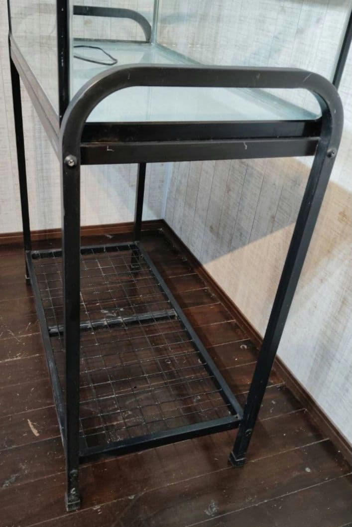 直接引取り限定 兵庫県加東市　90cmガラス水槽 照明 水槽台 セット 中古