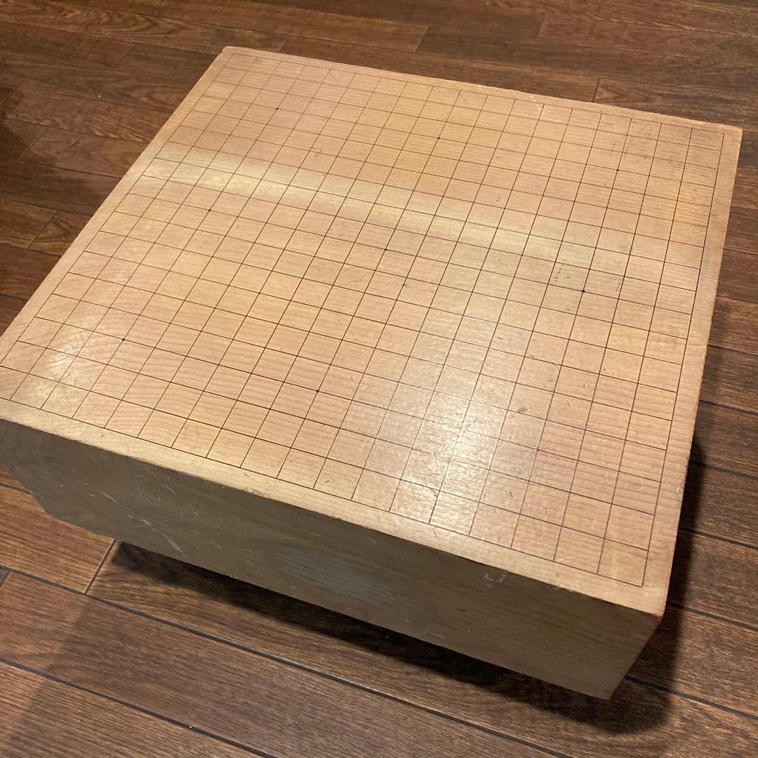 希少　囲碁盤　囲碁　足付　へそ　天然木　那智黒　蛤　レトロ　骨董