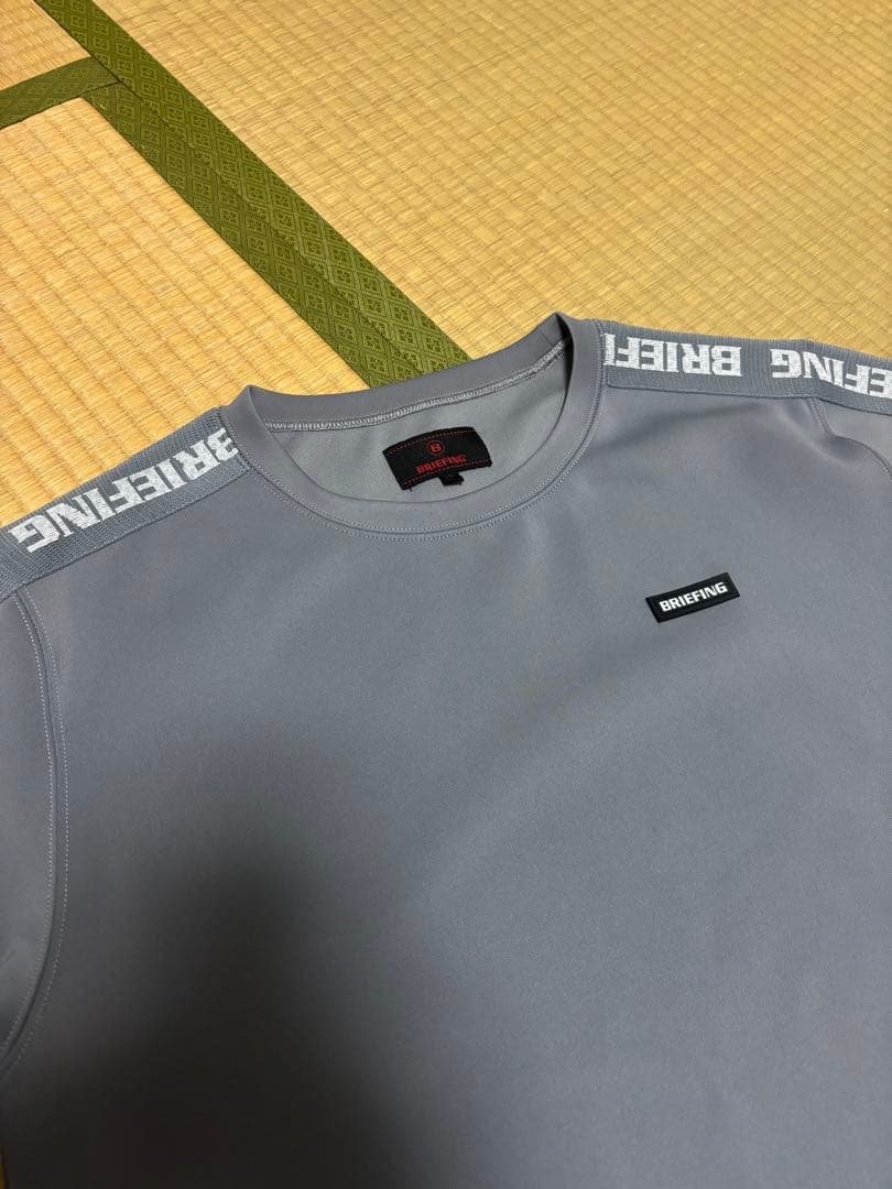 ブリーフィング　スウェット グレー ラインロゴ　L セットアップ