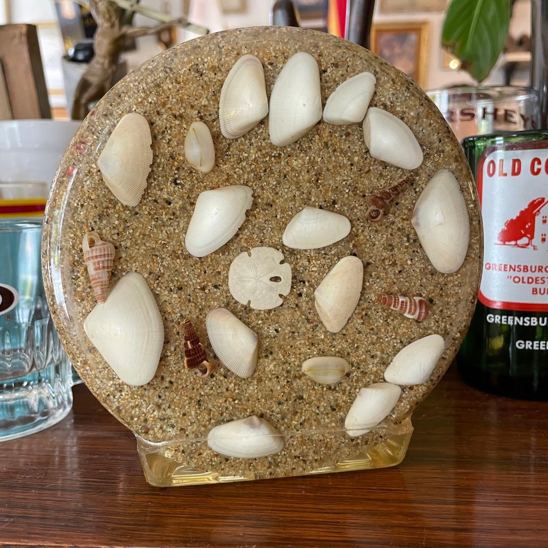 希少品！60s〜70sアメリカアンティーク　貝殻レターホルダUSA製ヴィンテージ