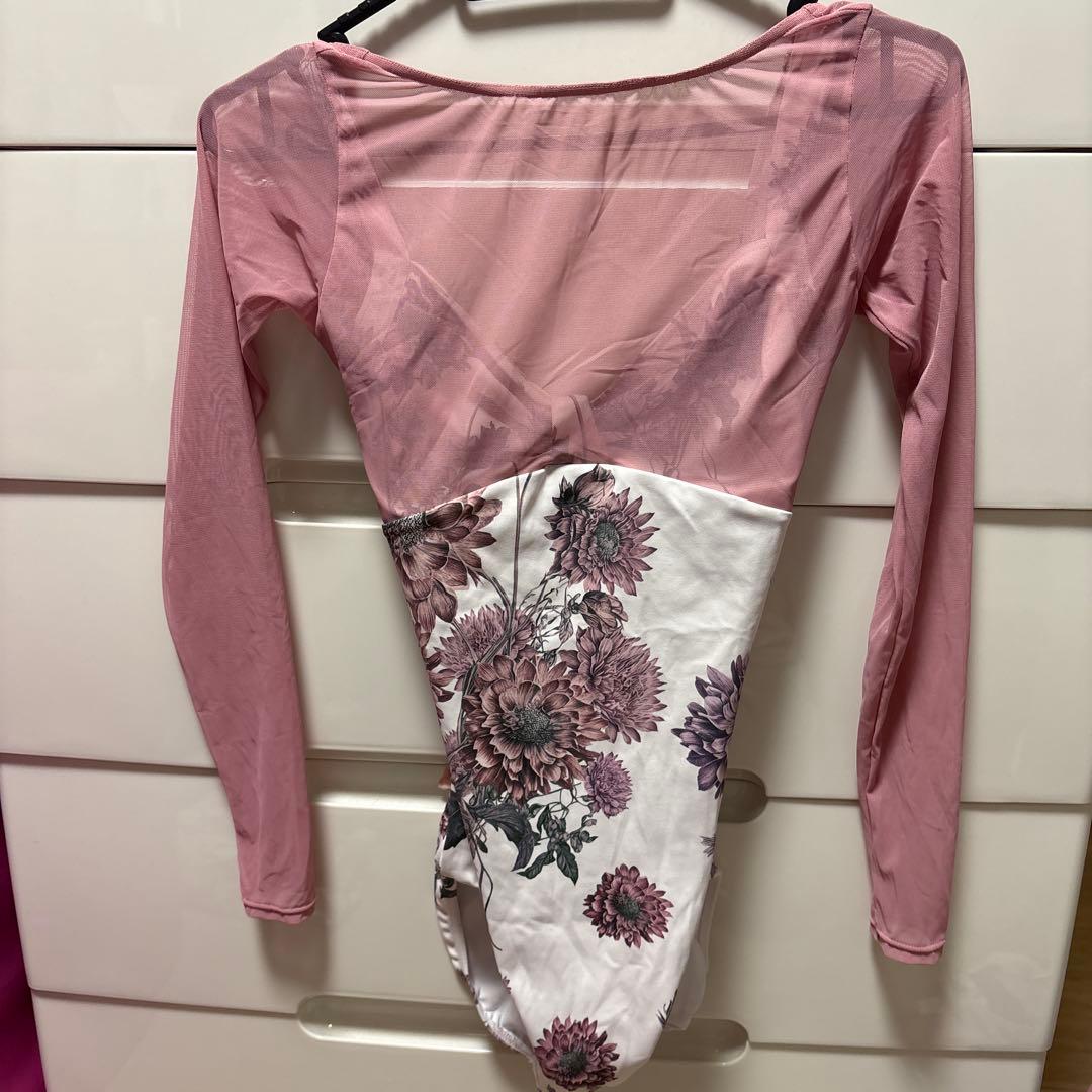 stina 花柄 長袖レオタード