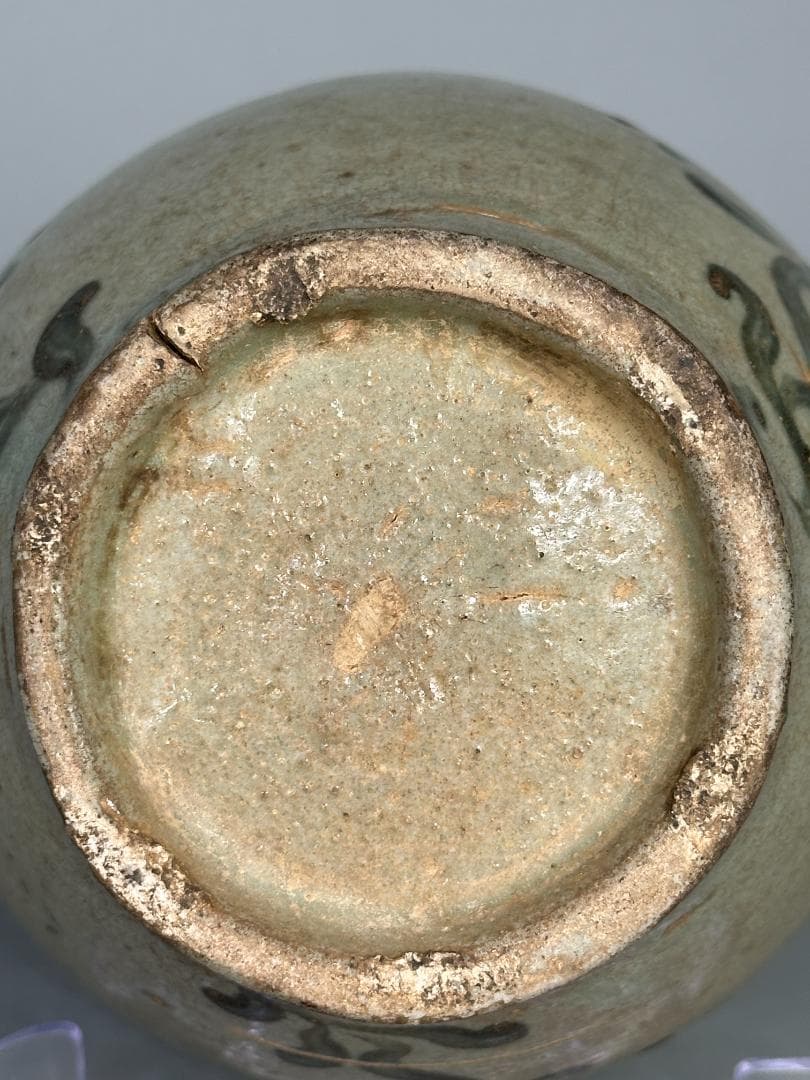 韓国美術　　高麗青磁　鉄絵花卉文六孔瓶　花瓶　華道具　古物 骨董　李朝　古朝鮮