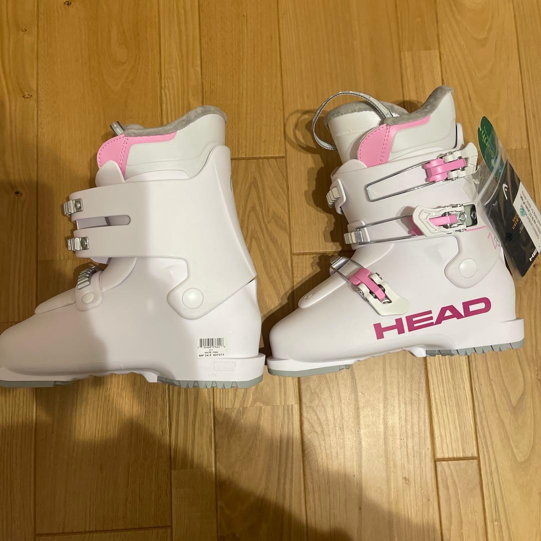 新品　HEAD ジュニア　スキーブーツ ホワイト/ピンク　24.0〜24.5cm