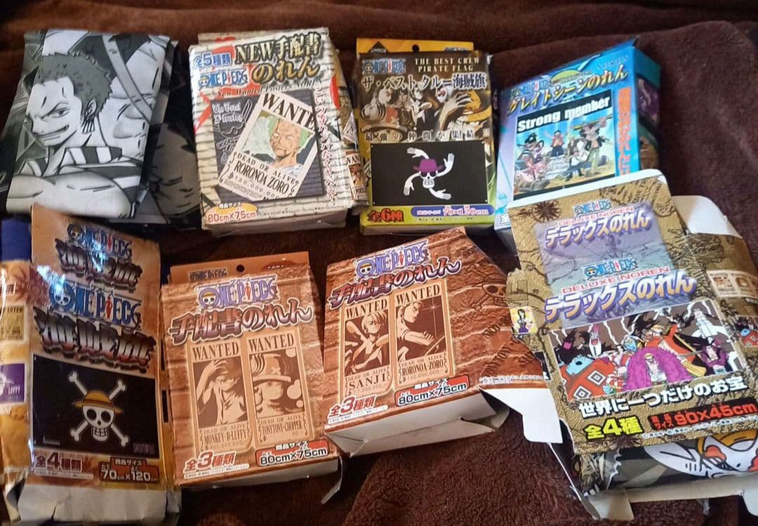激レア☆ONE PIECE☆キャラクター☆海賊旗&のれん☆大量セット♪17点