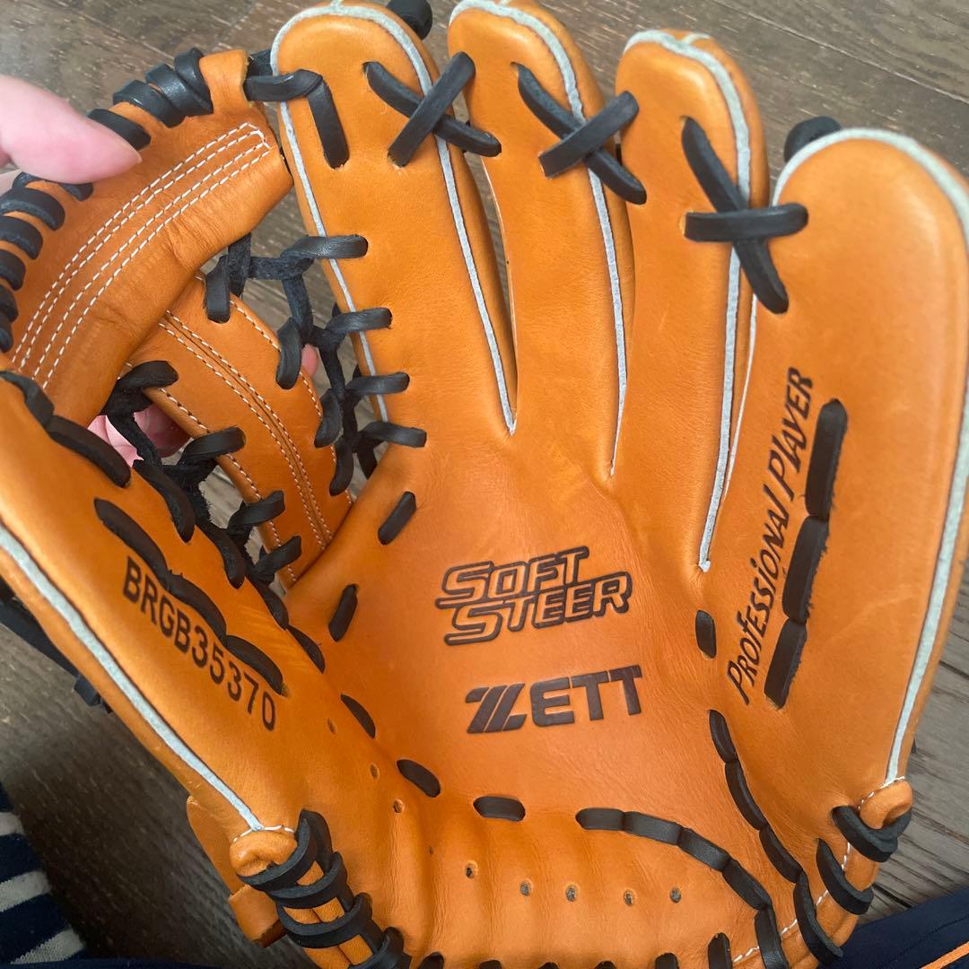 ZETT 軟式グローブ オレンジ