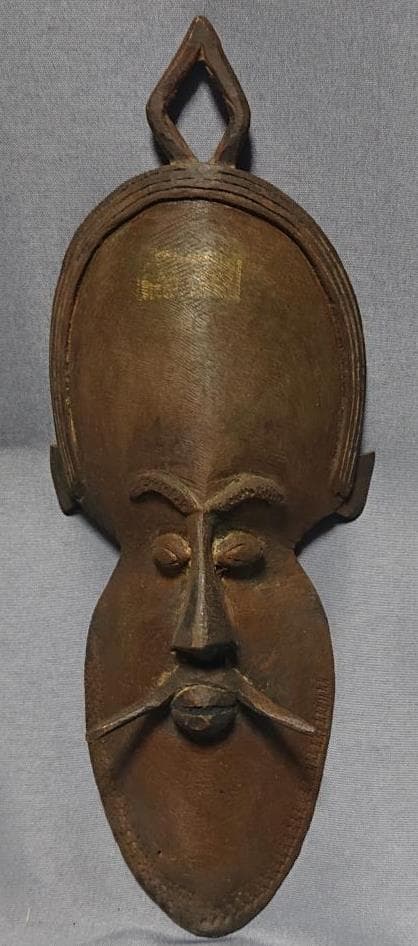 （primitive art）コートジボワール　バウレ族 古銅 男子マスク