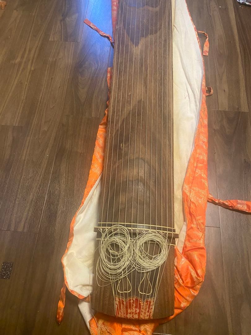 木製 琴13ゲン　オレンジケース付き