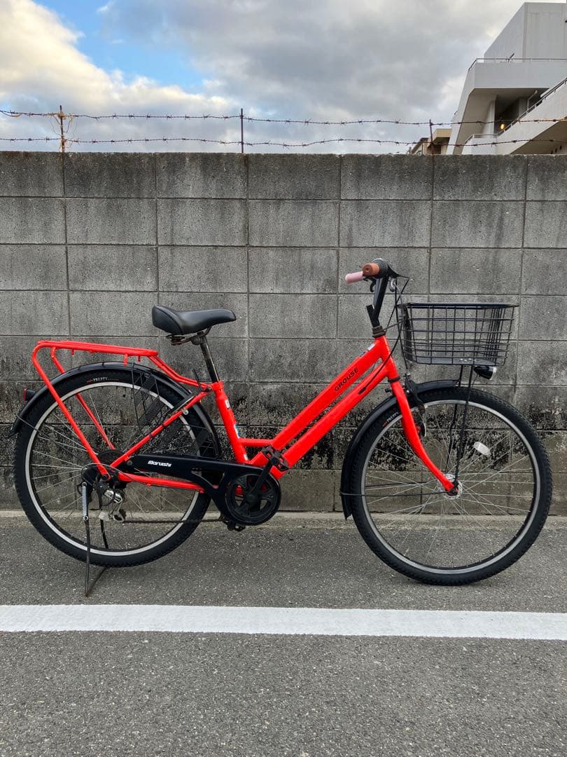 丸石サイクル　グラウス26インチ　限定カラーオレンジ色‼️現状品、used品！