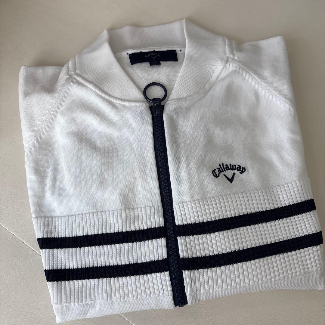 【6点セット】Callaway ゴルフウェアセット一式 ホワイト/ネイビー