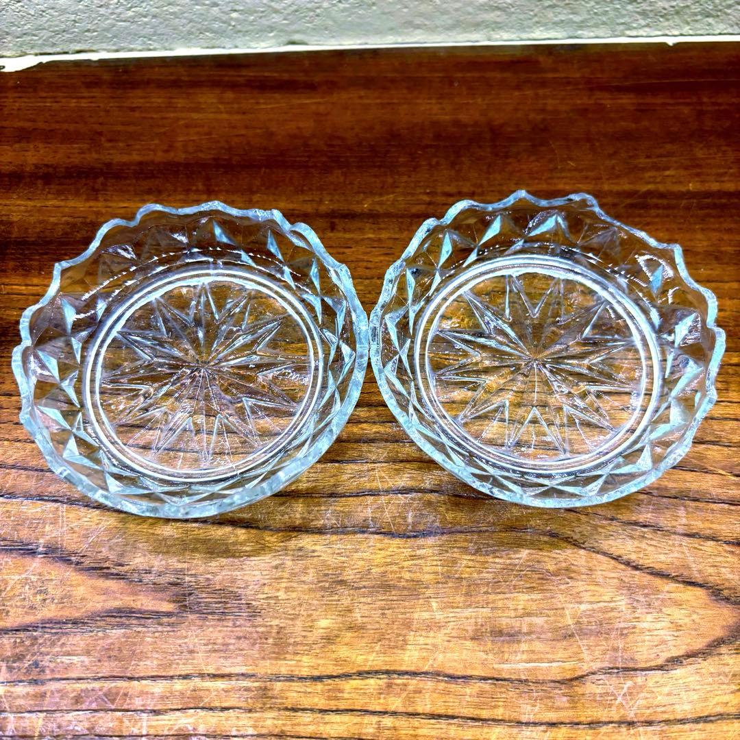 大正ガラス　昭和レトロ　切子ガラス　和ガラス　ウランガラス　戦前　レトロガラス