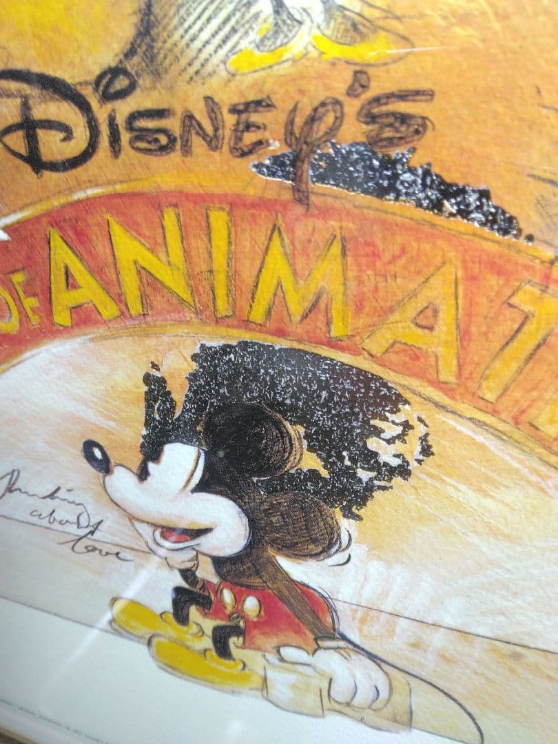 ディズニー　正規品　オランダ製　特殊加工　ポスター　ミッキー　ミニー　９０年代