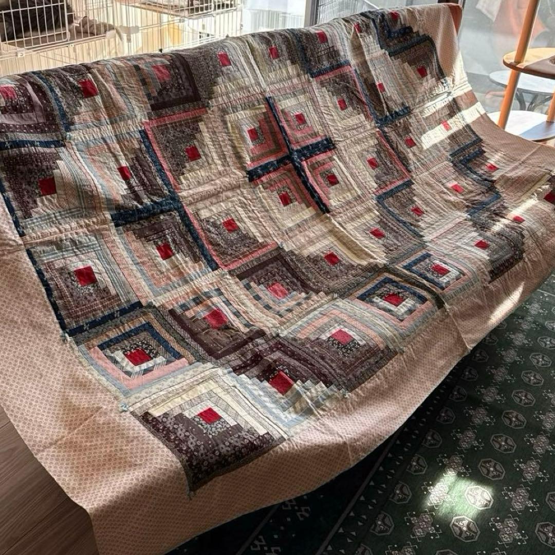 アンティークキルト ログキャビン ♢デッドストック♢