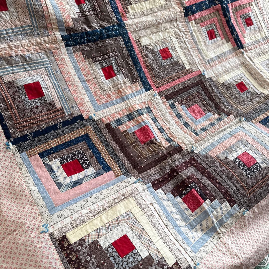 アンティークキルト ログキャビン ♢デッドストック♢