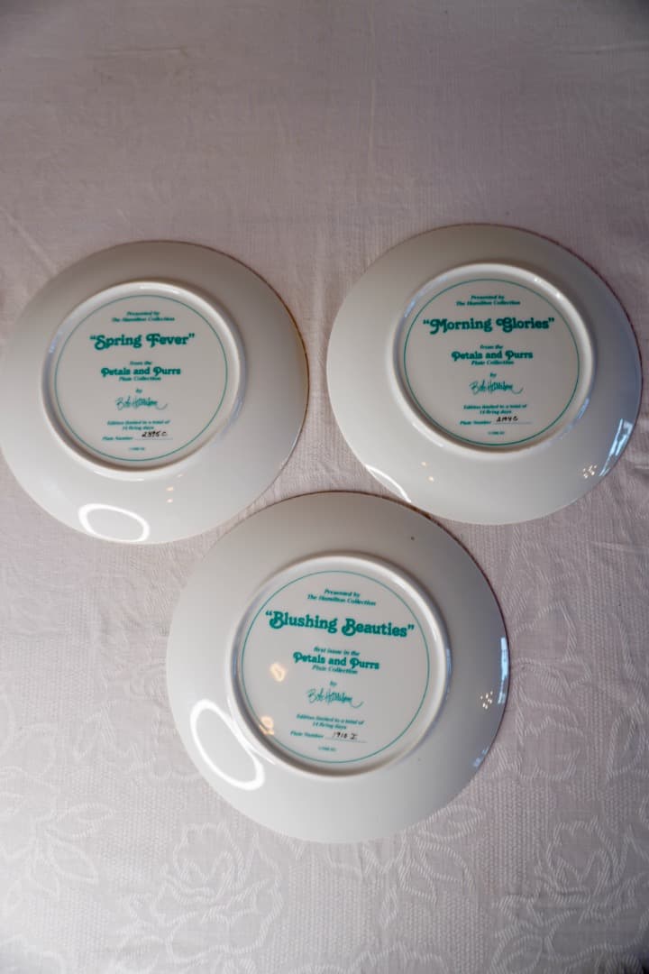 イギリス ヴィンテージ 猫 絵皿 3枚セット コレクションプレート