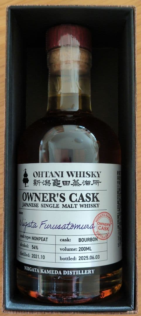新潟 亀田蒸留所 オーナーズカスク シングルモルトウイスキー　200ml