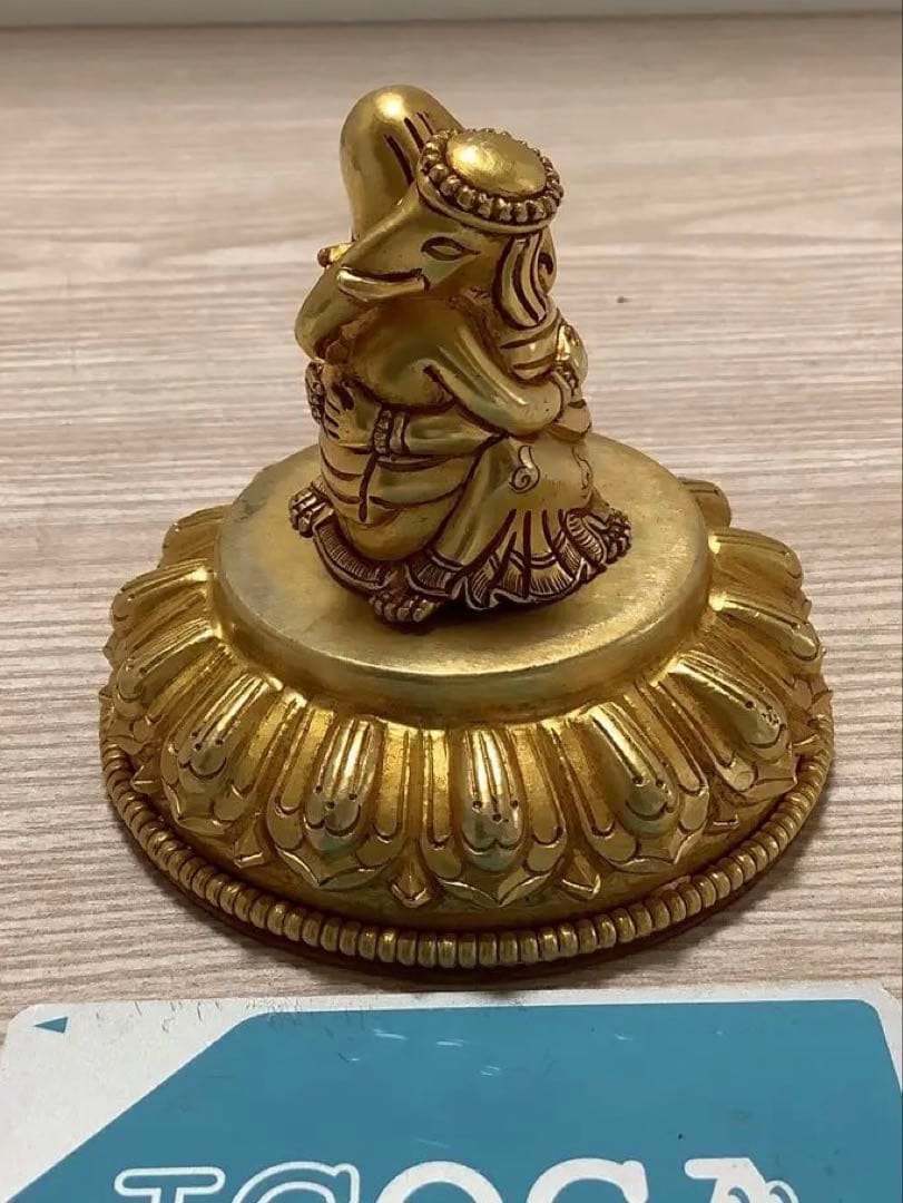 《 チベット密教　新品　1点物 》 オリジナル　鍍金　歓喜天　ガネーシャ　②
