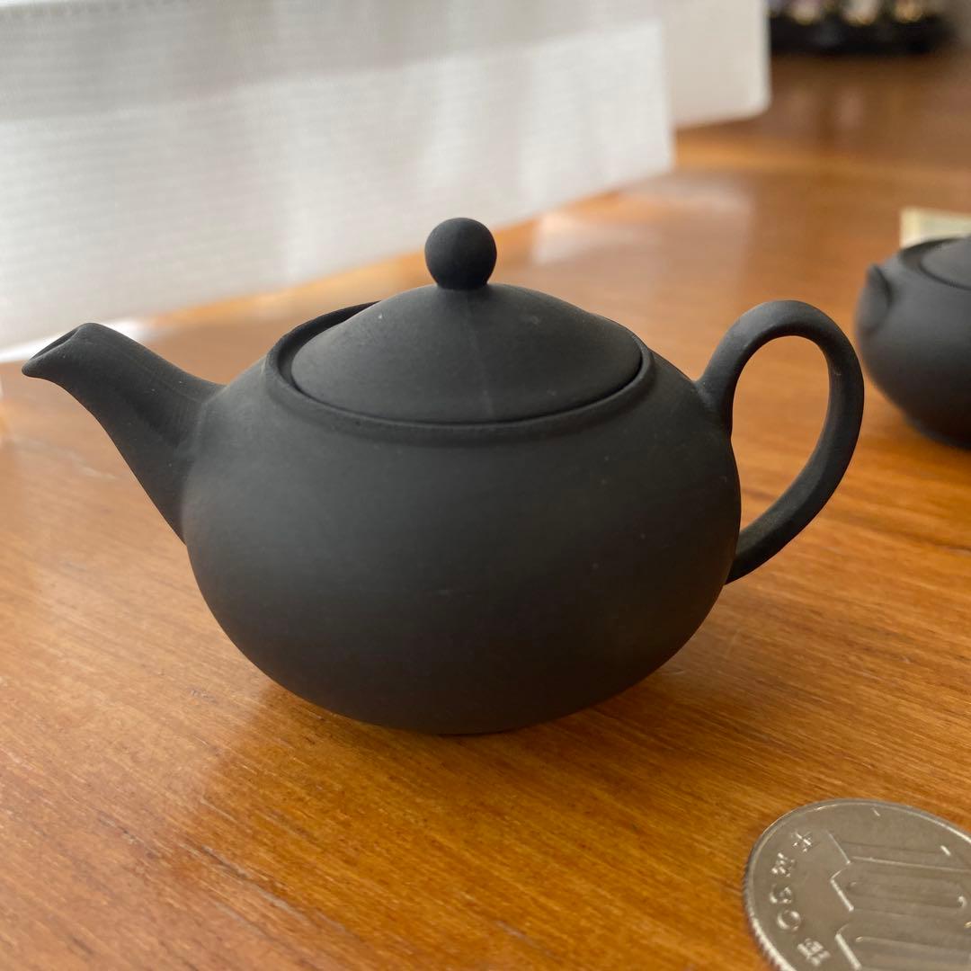 ウェッジウッド ブラックバサルト　ミニチュア　ティーセット　コーヒーセット