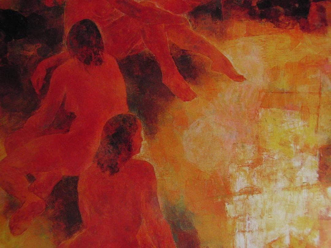 福島隆壽、【瀬戸内’04】、希少な額装用画集より、新品額装付、状態良好