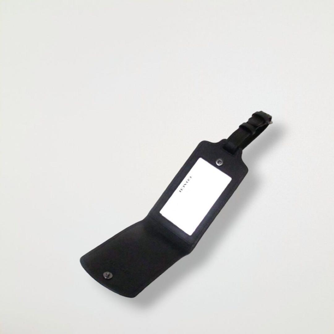 ☆セール品☆ COACH ネームタグ シグネチャー ラゲッジタグ グリーンマルチ