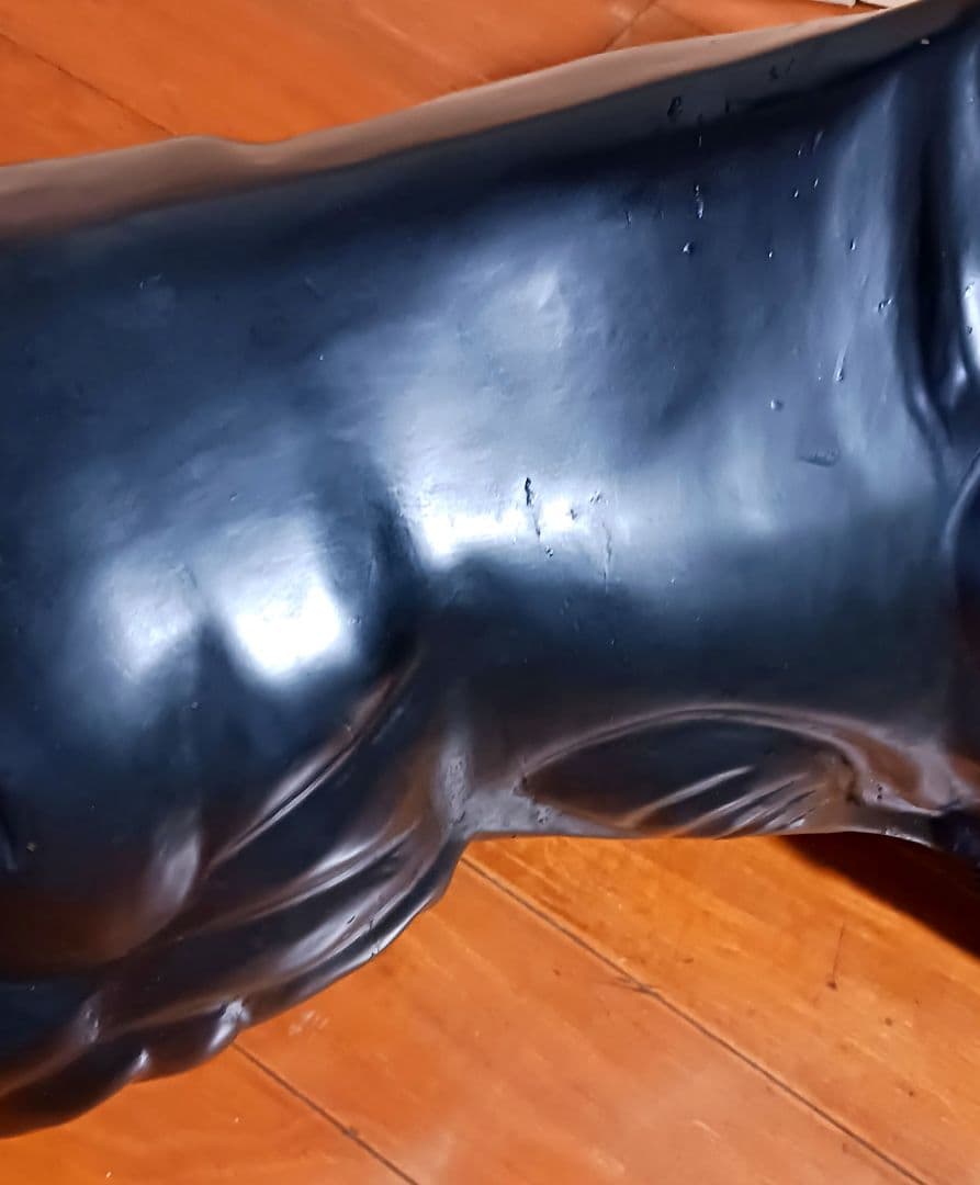 特大置物 木製 ライオンのオブジェ 高さ44cm 長さ63cm 重さ22kg