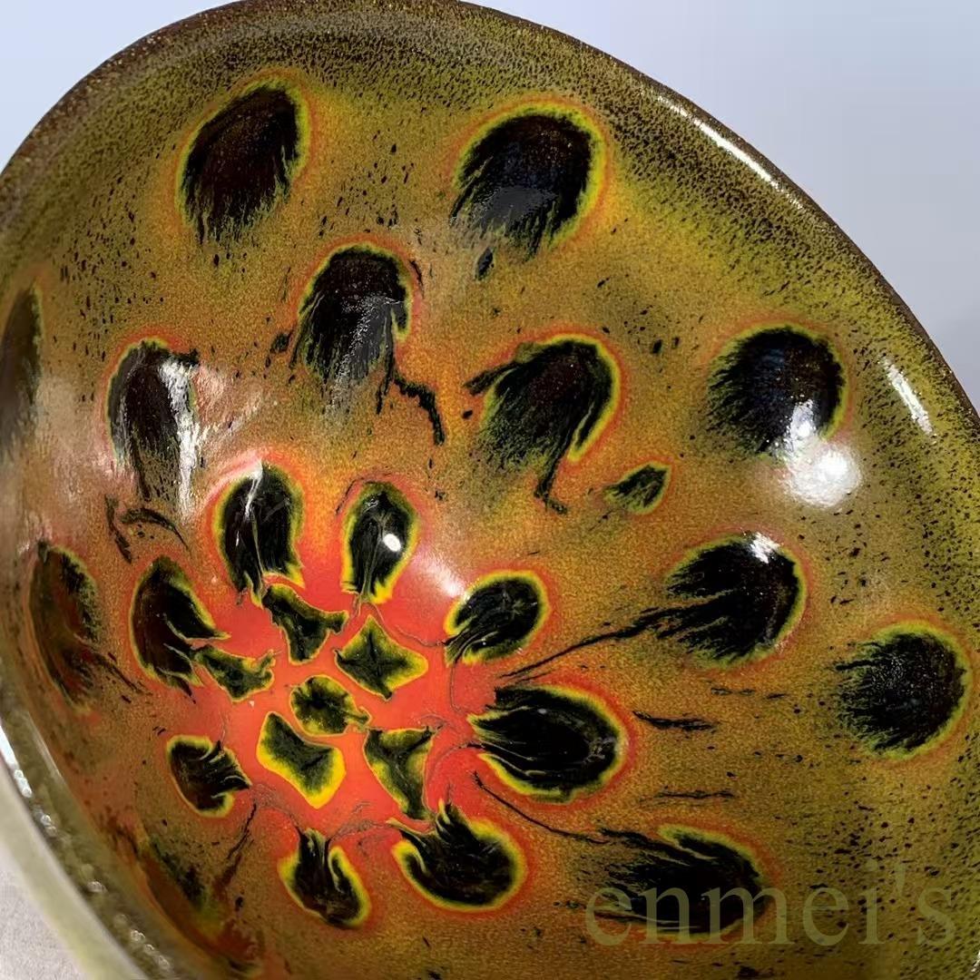 中国古美術・宋建窯風・窯変天目茶碗・茶道具・抹茶茶碗・油滴天目・骨董風・陶磁茶器