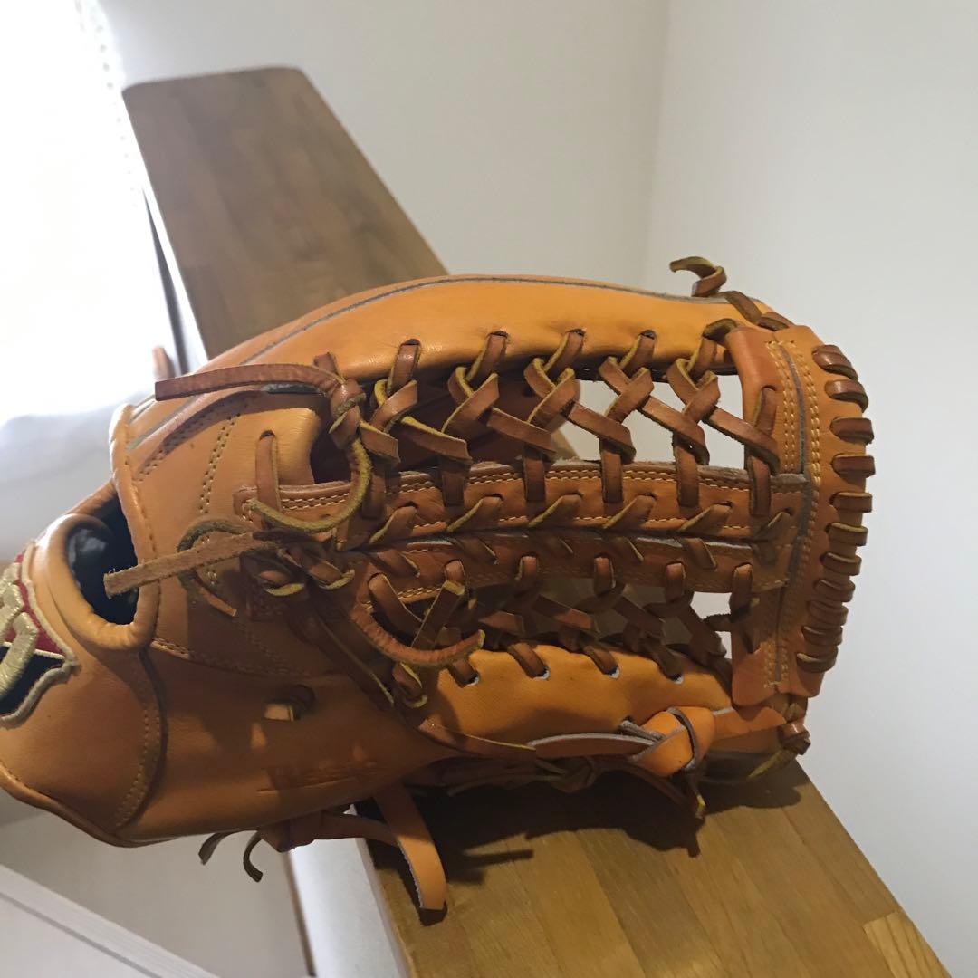 Wilson 外野手用 6本指対応 硬式グローブ オレンジ