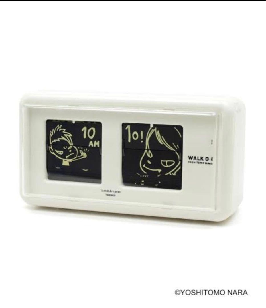 新品 奈良美智 パタパタクロック WALK ON