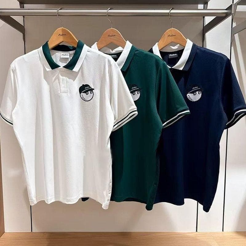 マルボンゴルフ ポロシャツ malbon golf メンズ シャツ 紺色XXL