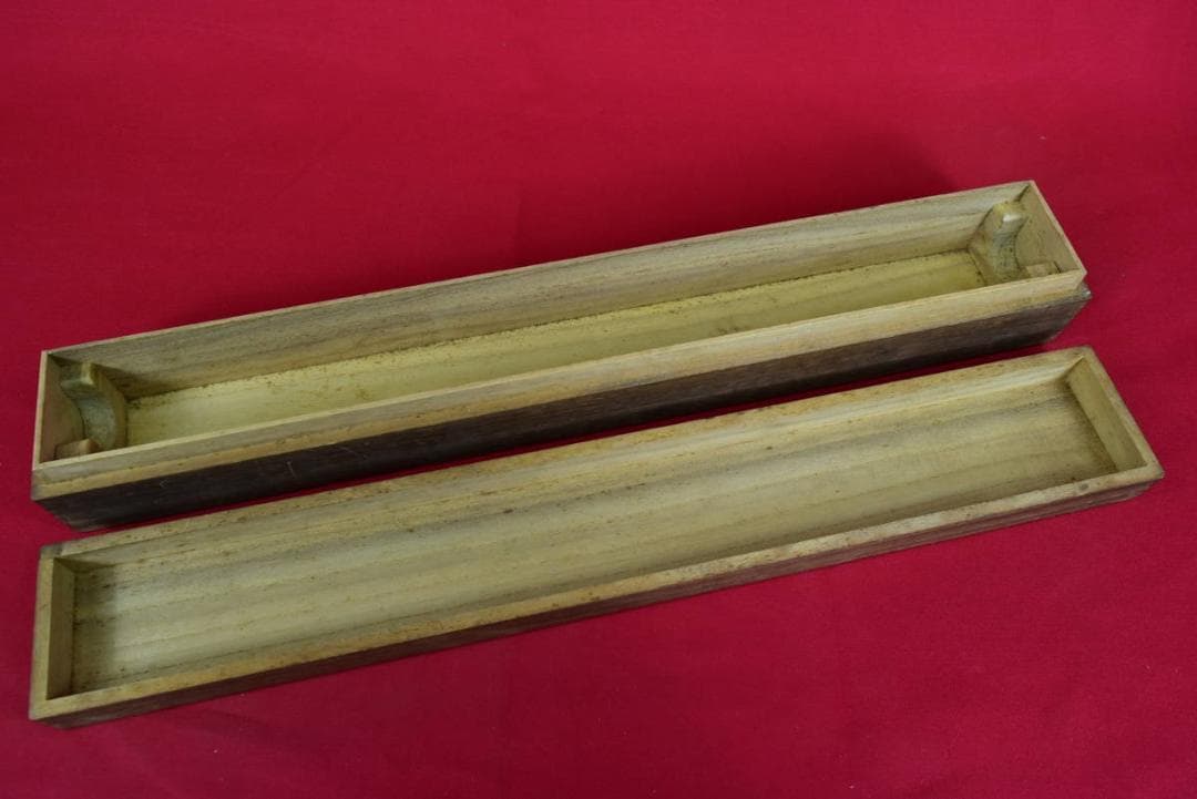 掛軸用桐時代箱/無地箱/空箱/内寸51.5×5.9/掛軸/名家伝来/AB-186