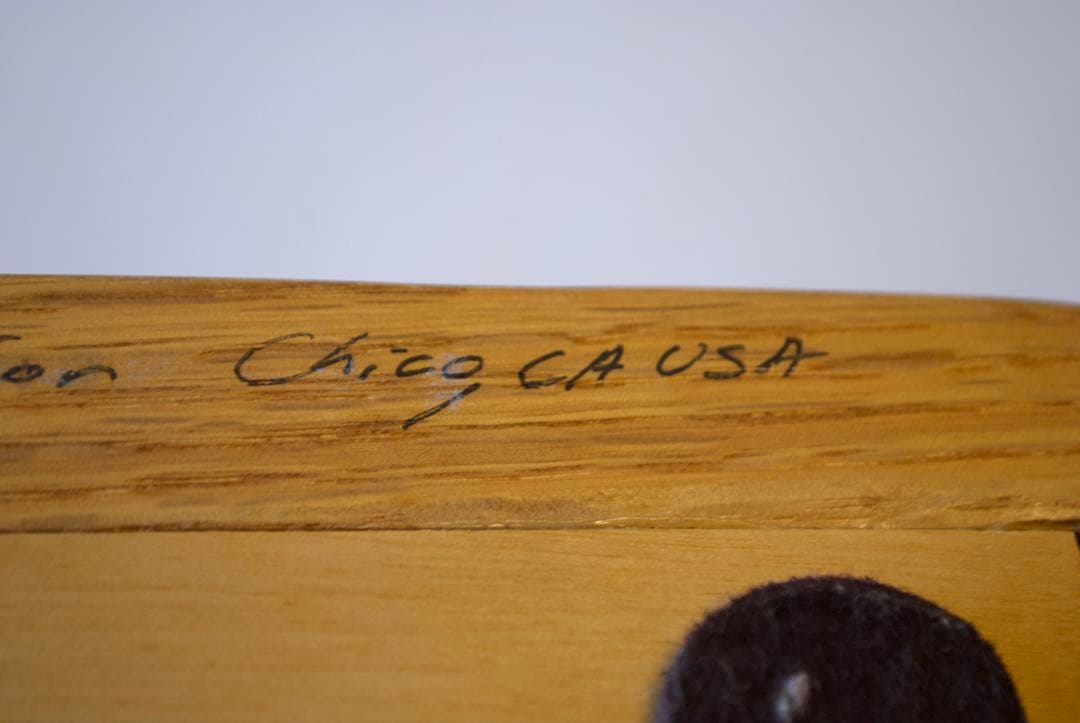 カリフォルニア製 スリットドラム 作家サイン入り たたいてるだけで気持ちいい。