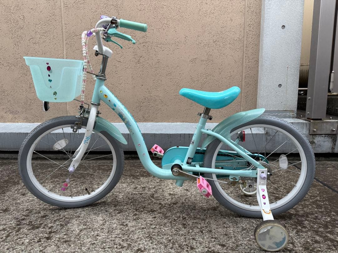 子供用自転車　18インチ補助輪付　アリエル