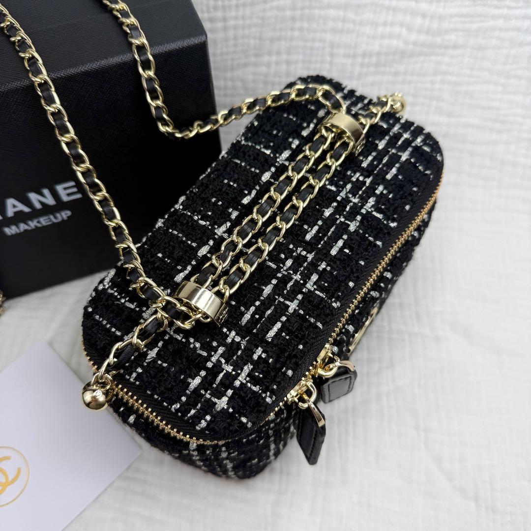 【限定特価】CHANEL ノベルティ　チェーン　ショルダーバッグ　ツイード
