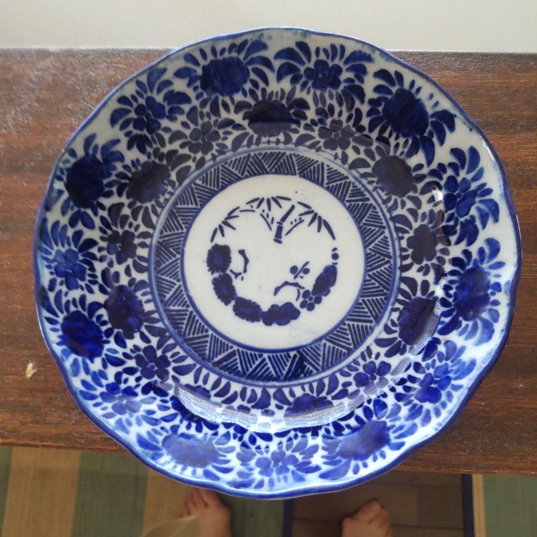 印判　皿　8枚　サイズ　直径１５センチ深さ５センチ　アンティーク物　明治時代以降