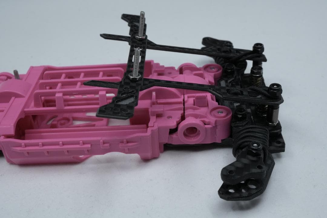ミニ四駆　CNC精密加工　MSフレキ＋ATアンカーバンパーセット ピンク