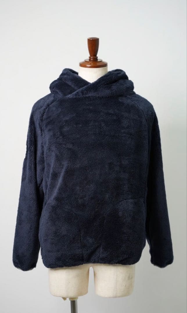 【STCH】 ボアフリース　フーディL ネイビー