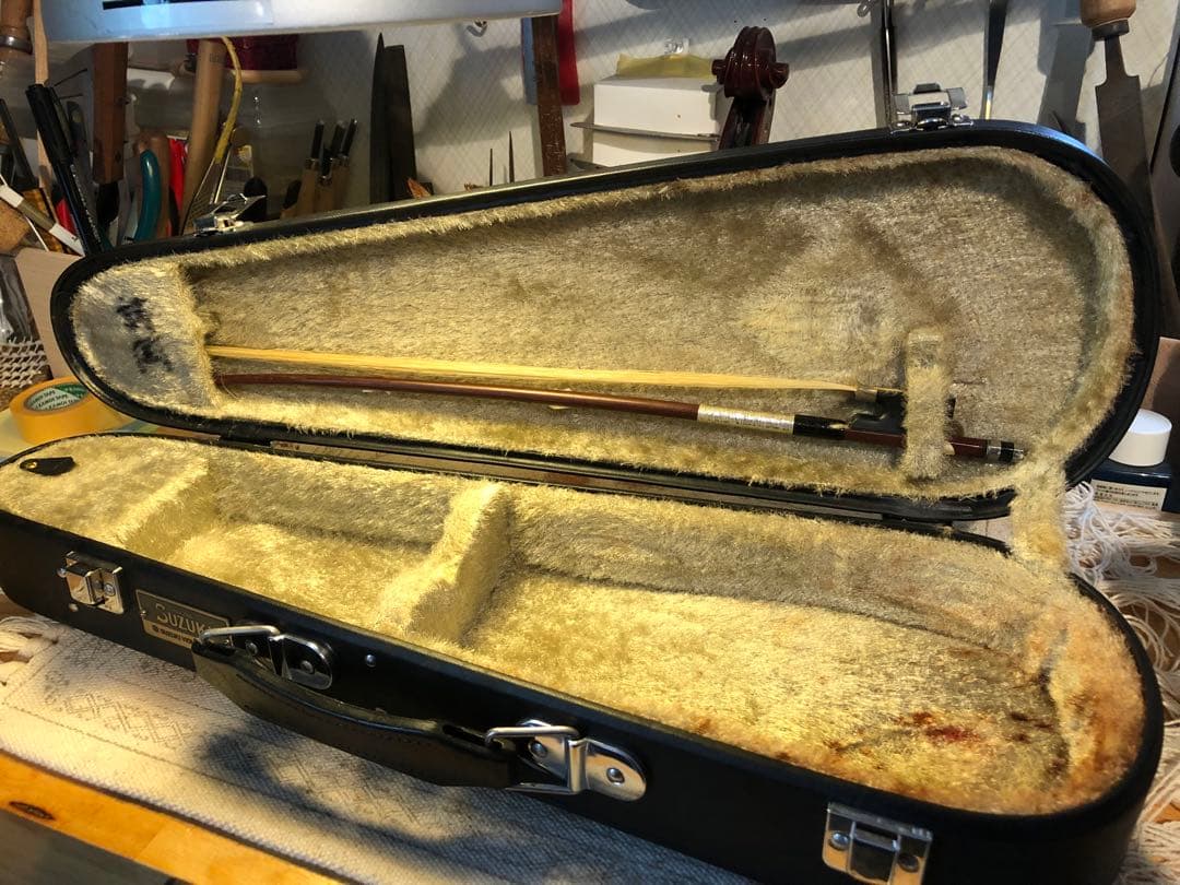 【駒&魂柱調整済】Suzuki分数バイオリンNo220 1/16 1991