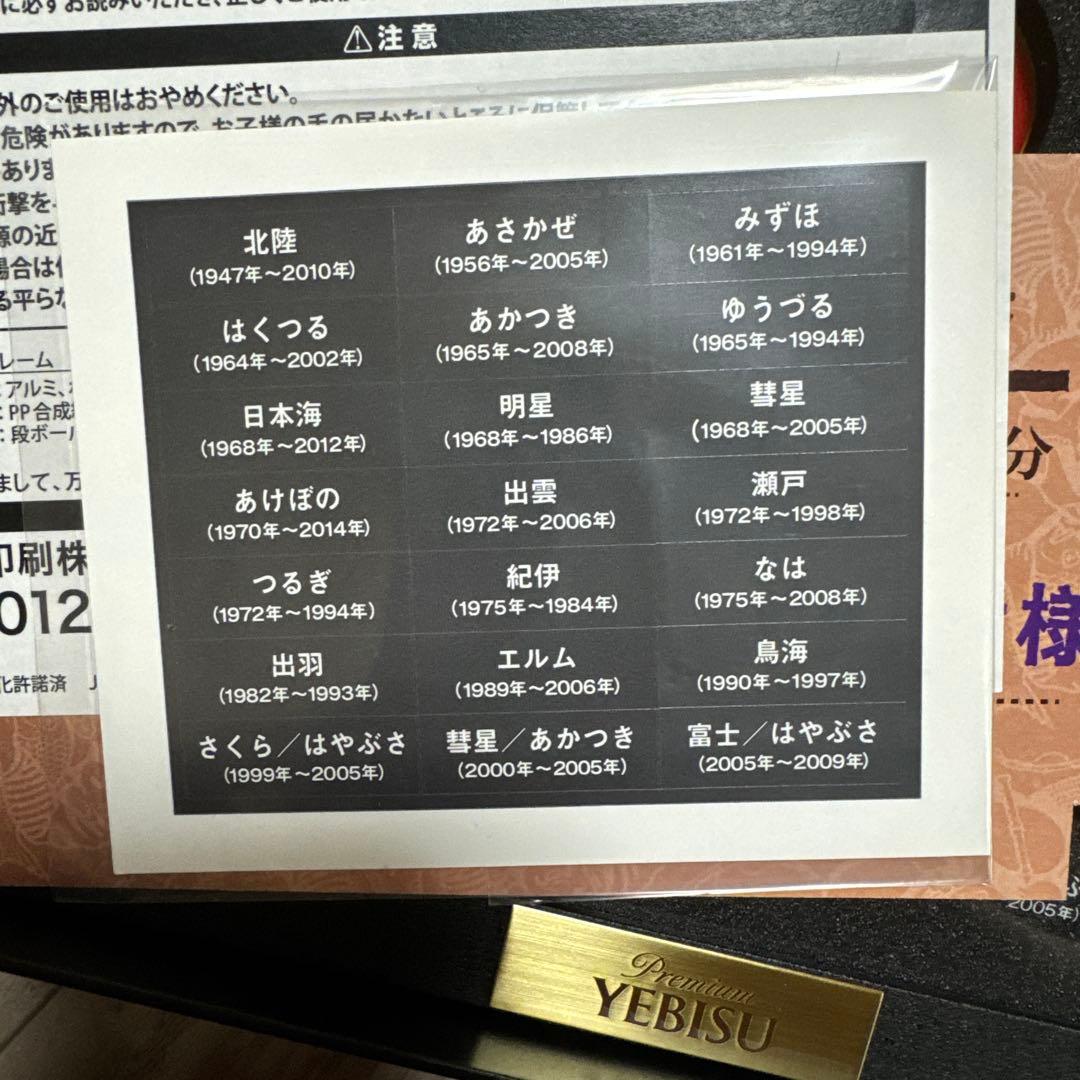 YEBISU ギフトボックス 特別急行券付き