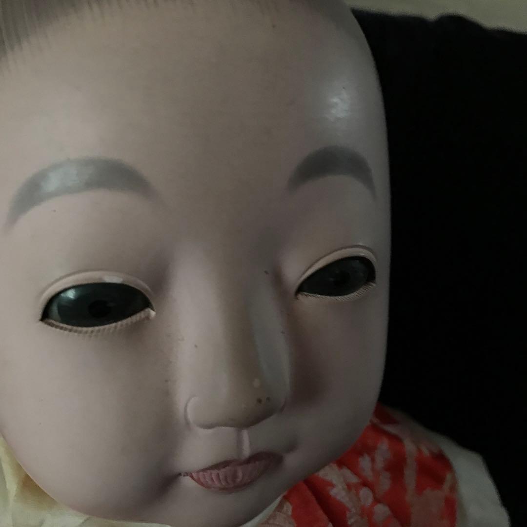 市松人形　初代東光　朱印　18号　大きな抱き人形