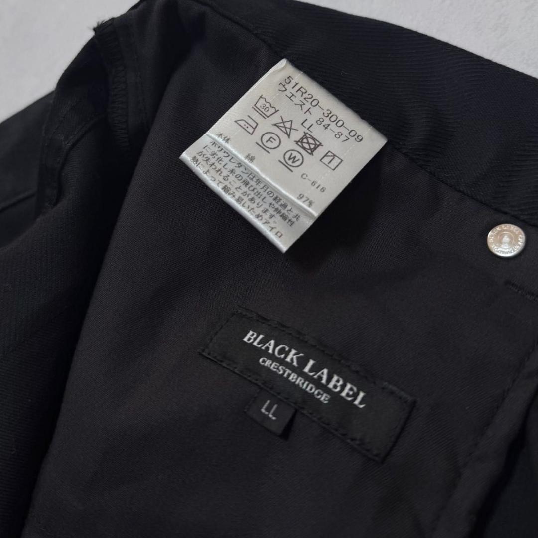 【美品】ブラックレーベル クレストブリッジ シャドーチェック LLサイズ 黒