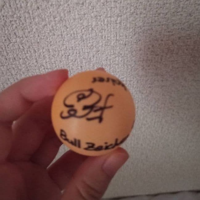 IKUO×淳士 サイン入りピンポン球