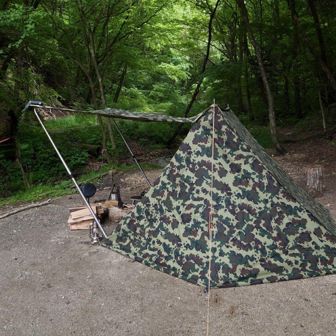 ルーマニア 軍幕　デッド 希少 アメーバカモ デットストック M47 4枚セット