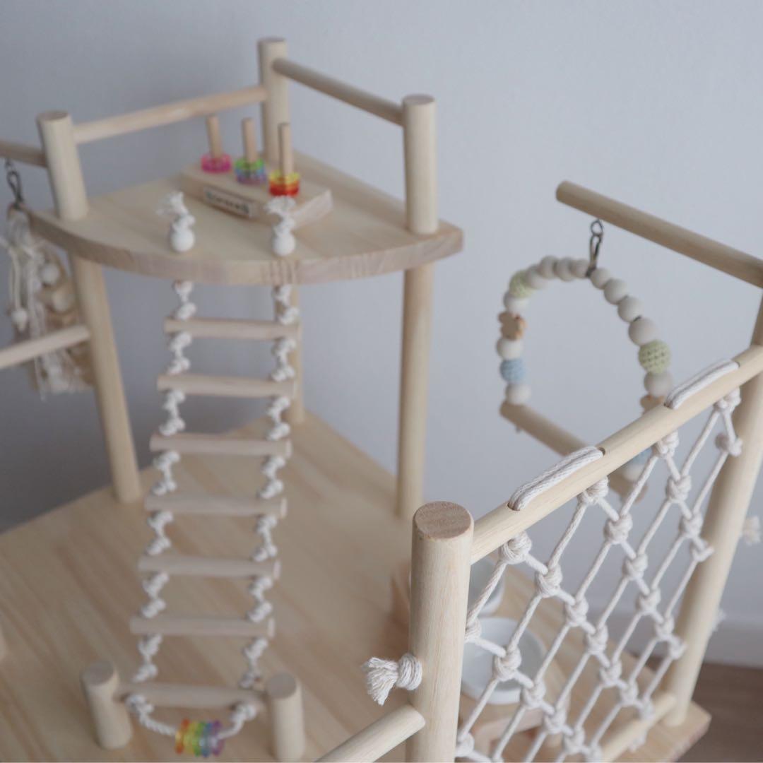 ことりのおおきなあそびば　文脈　インコ　おもちゃ　バードアスレチック　バードトイ