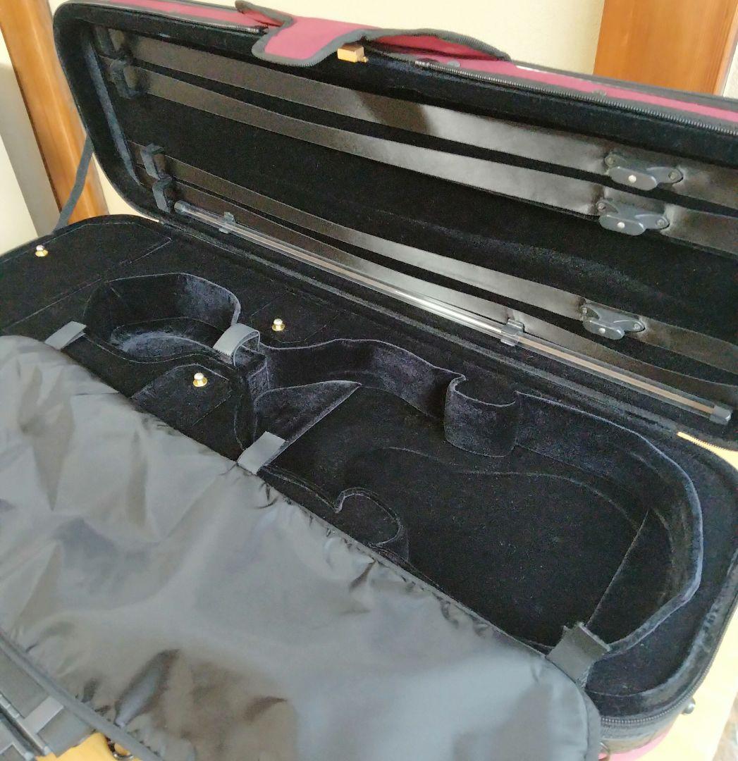 4/4バイオリンケース スーパーライト四角赤