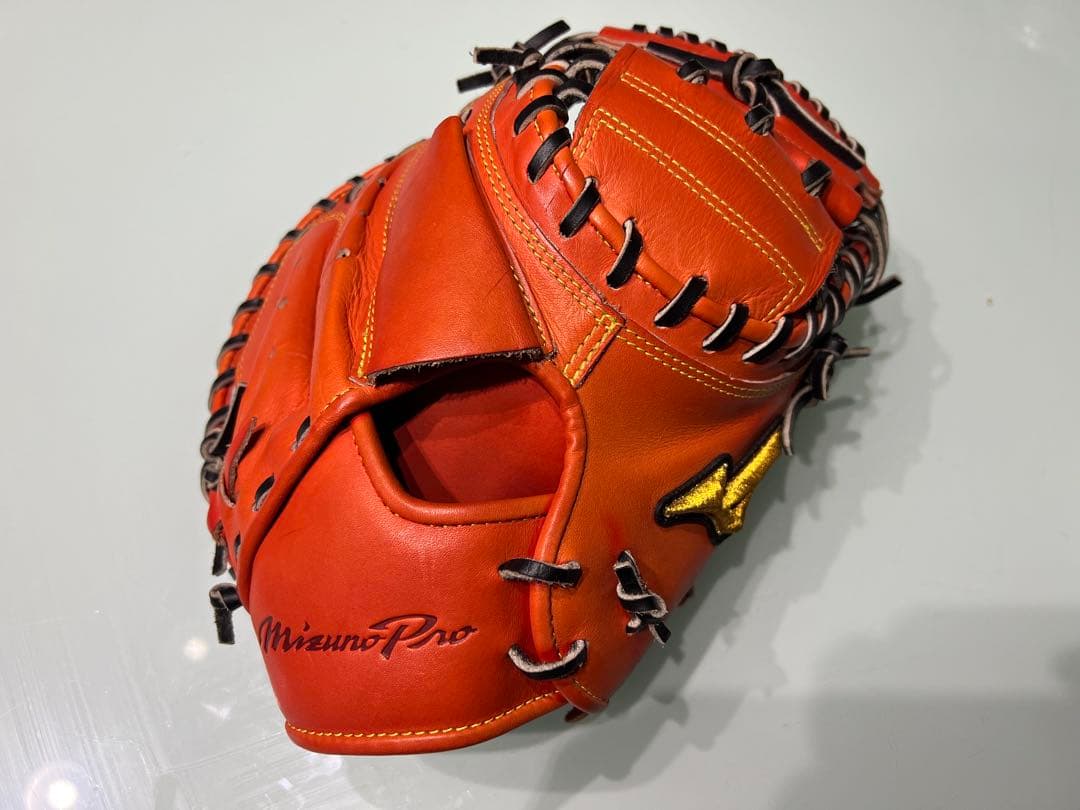 Mizuno Pro 硬式グローブ オレンジ