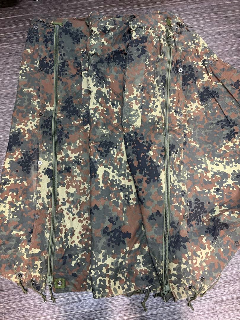 【値下】ドイツ軍 パップテント 軍幕 前面ジッパー加工済／蚊帳・ロープおまけ
