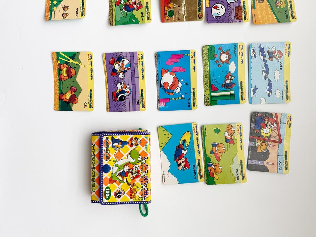 スーパーマリオ　バッグガム　トップサン　カード18枚　ドラボン　キラ　空箱