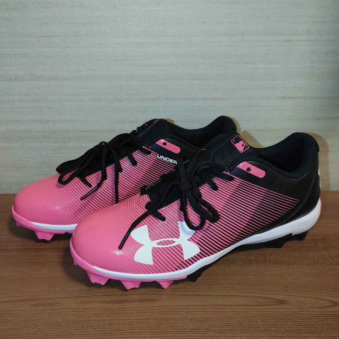 アンダーアーマー　野球　スパイク　ポイント 24.0センチ　ピンク×ブラック